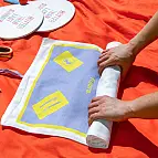 Matériaux : panneau en polyester et coton