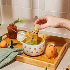 Kit de thé matcha avec un capybara