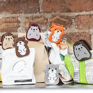 Clips de sac en forme de petits animaux de la forêt