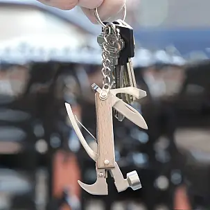 Porte-clés multi-outils en forme de marteau