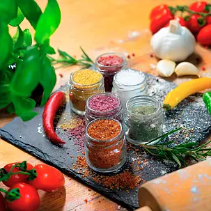 Set de 8 mini pots de sel assaisonné Glosa Marina