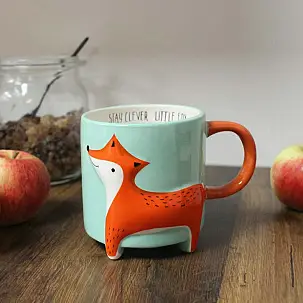 Mug renard gaufré