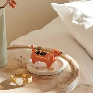 Porte-bagues en céramique en forme d'animal