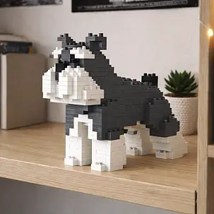 Blocs de construction pour créer un chiot mini Schnauzer