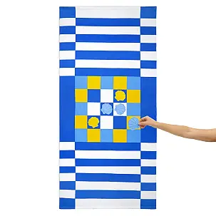 Serviette de plage originale sur le thème du Tic-Tac-Toe