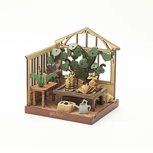 Mini-maquette de la salle de cours d'herbologie de Harry Potter