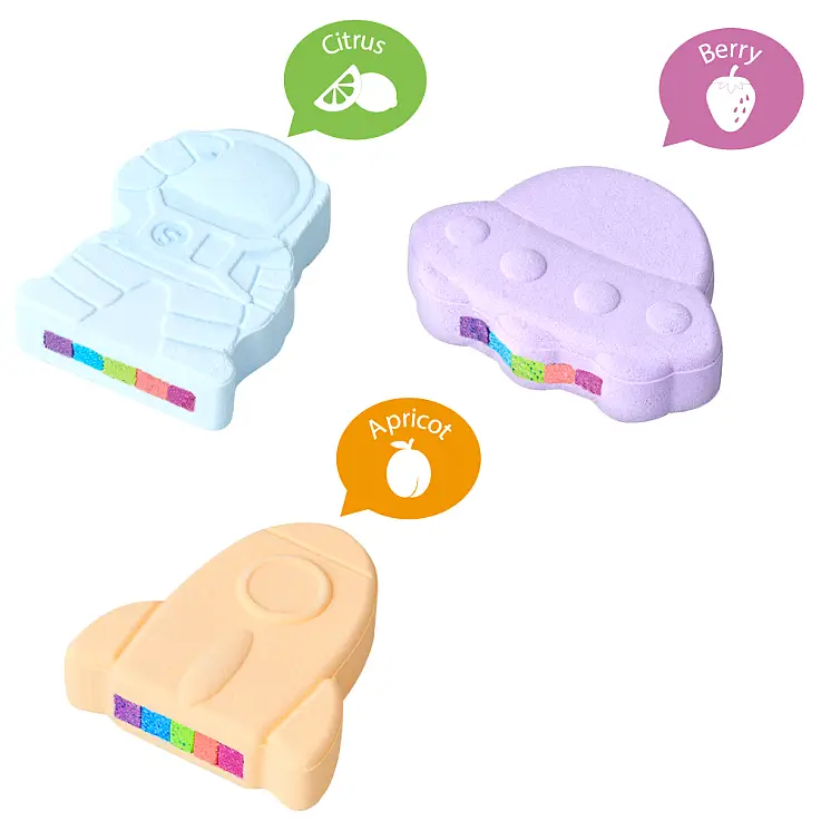 Bombes de bain disponibles en différentes formes et senteurs
