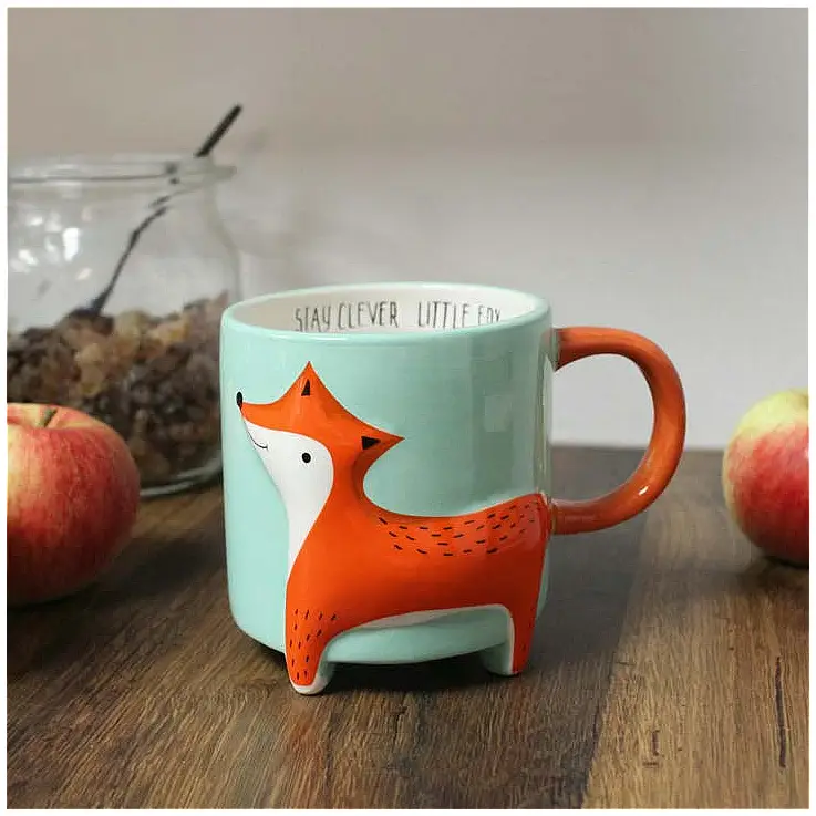 Mug renard gaufré
