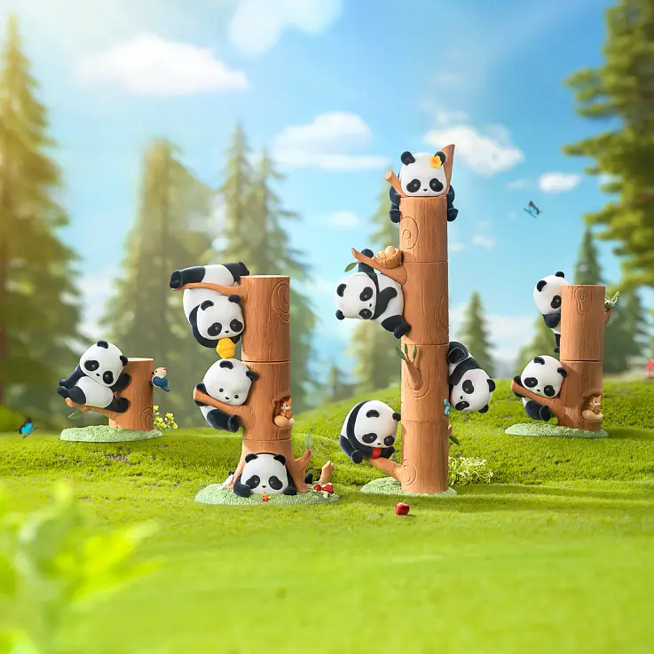 Boîte aveugle Panda roll : grimper aux arbres fruitiers