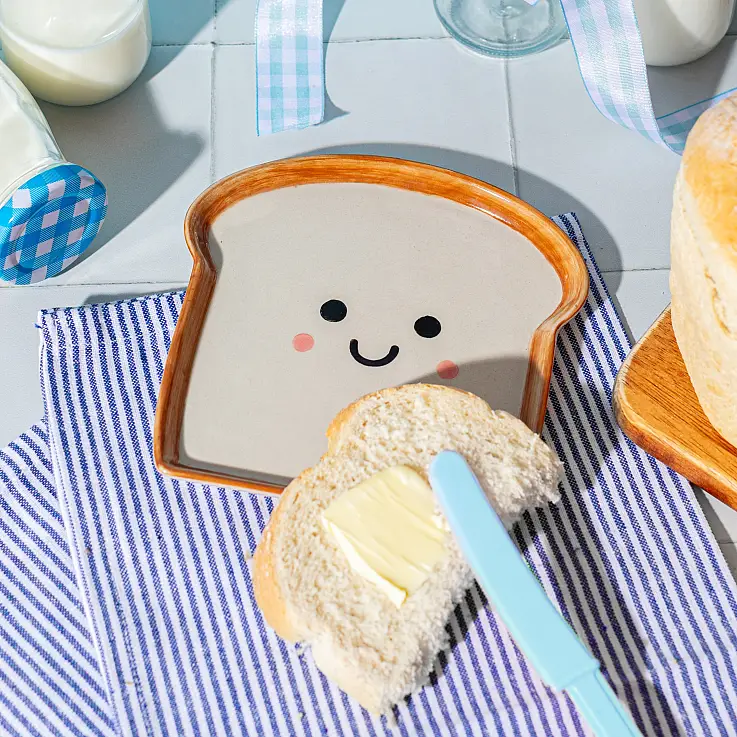 Assiette en forme de toast