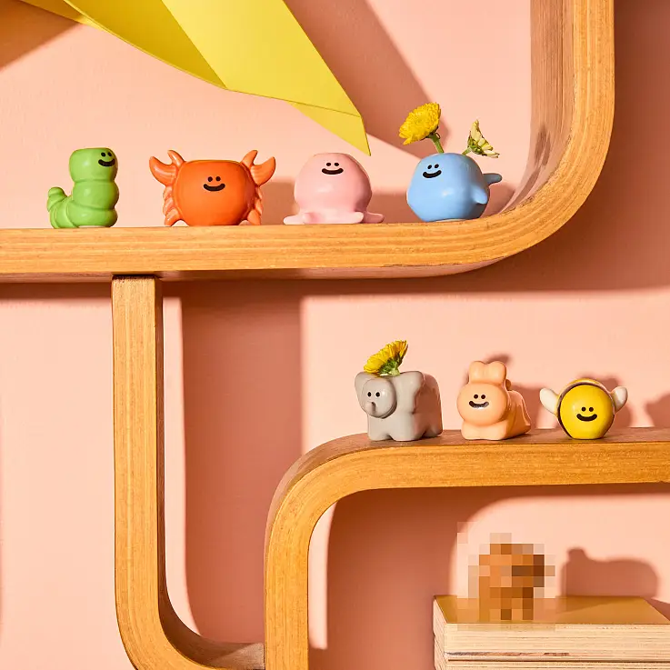 Boîte surprise avec mini vase en forme d'animal