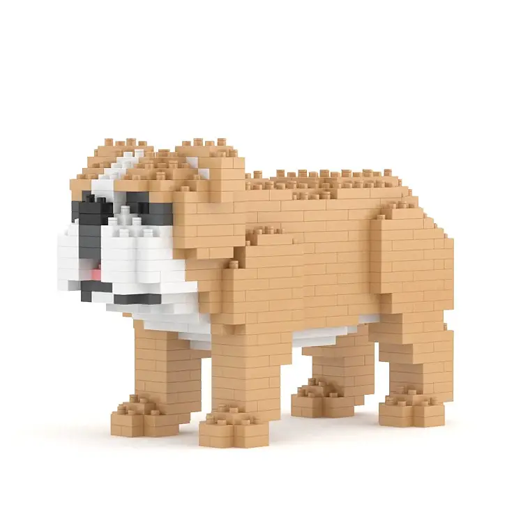 Blocs de construction pour créer un chiot bulldog anglais miniature