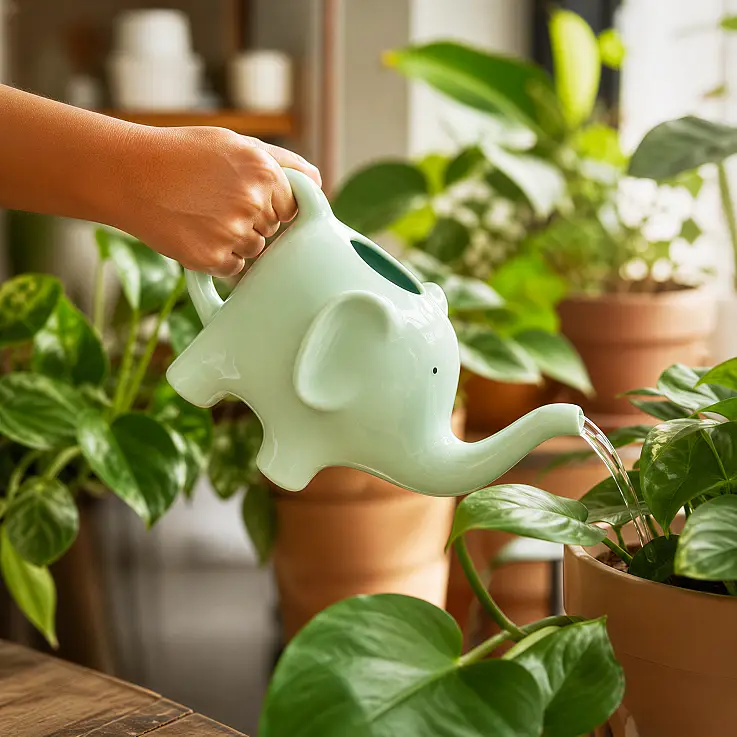 Éléphantine, arrosoir en forme d'éléphant