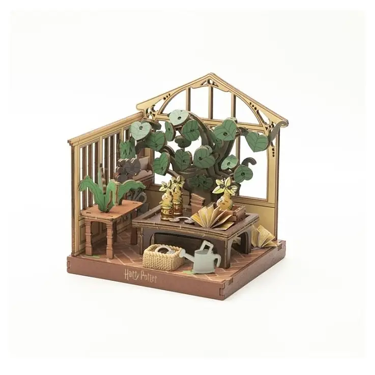 Mini-maquette de la salle de cours d'herbologie de Harry Potter