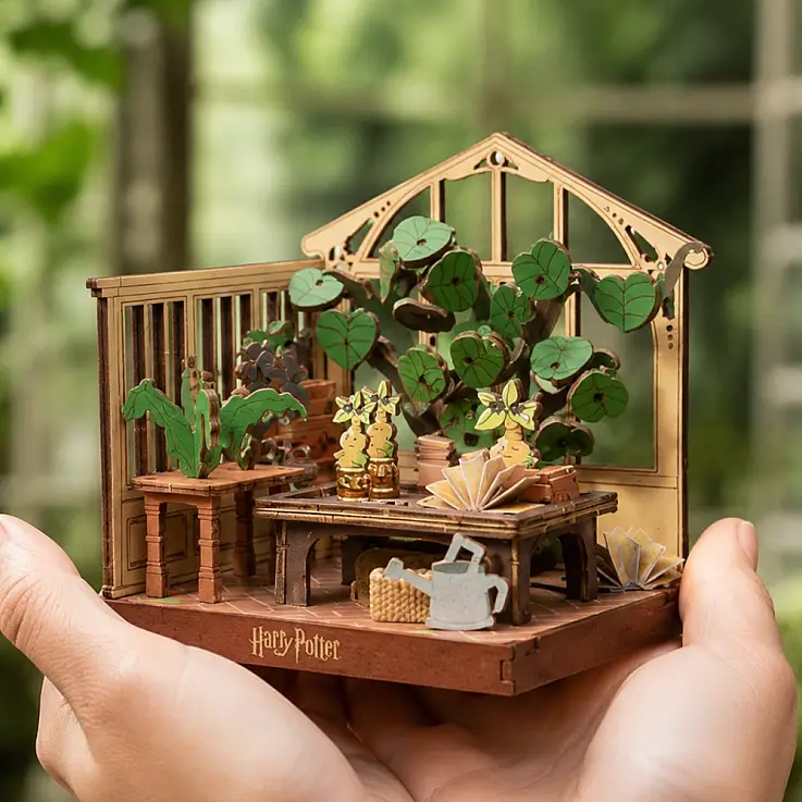 Mini-maquette de la salle de cours d'herbologie de Harry Potter