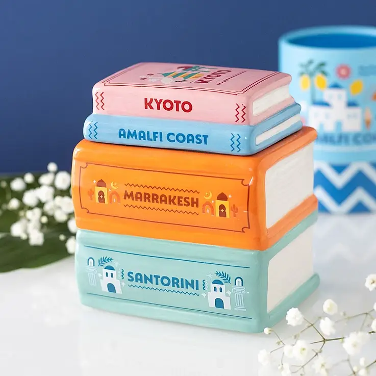 Brûleur d'huiles essentielles en forme de livres
