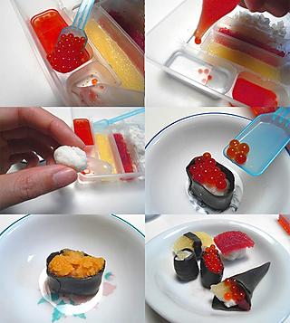 Así se hacen las piezas de sushi de la serie Popin'Cookin'