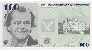 ¿Te imaginas pagar con dólares con la cara de Jack Nicholson?