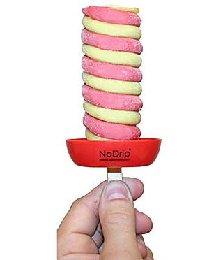 Fit NoDrip on the base of your popsicle
