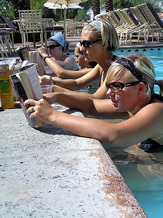 Reading in the swiming-pool is easier now with these waterproof books